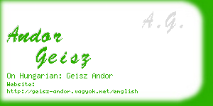 andor geisz business card